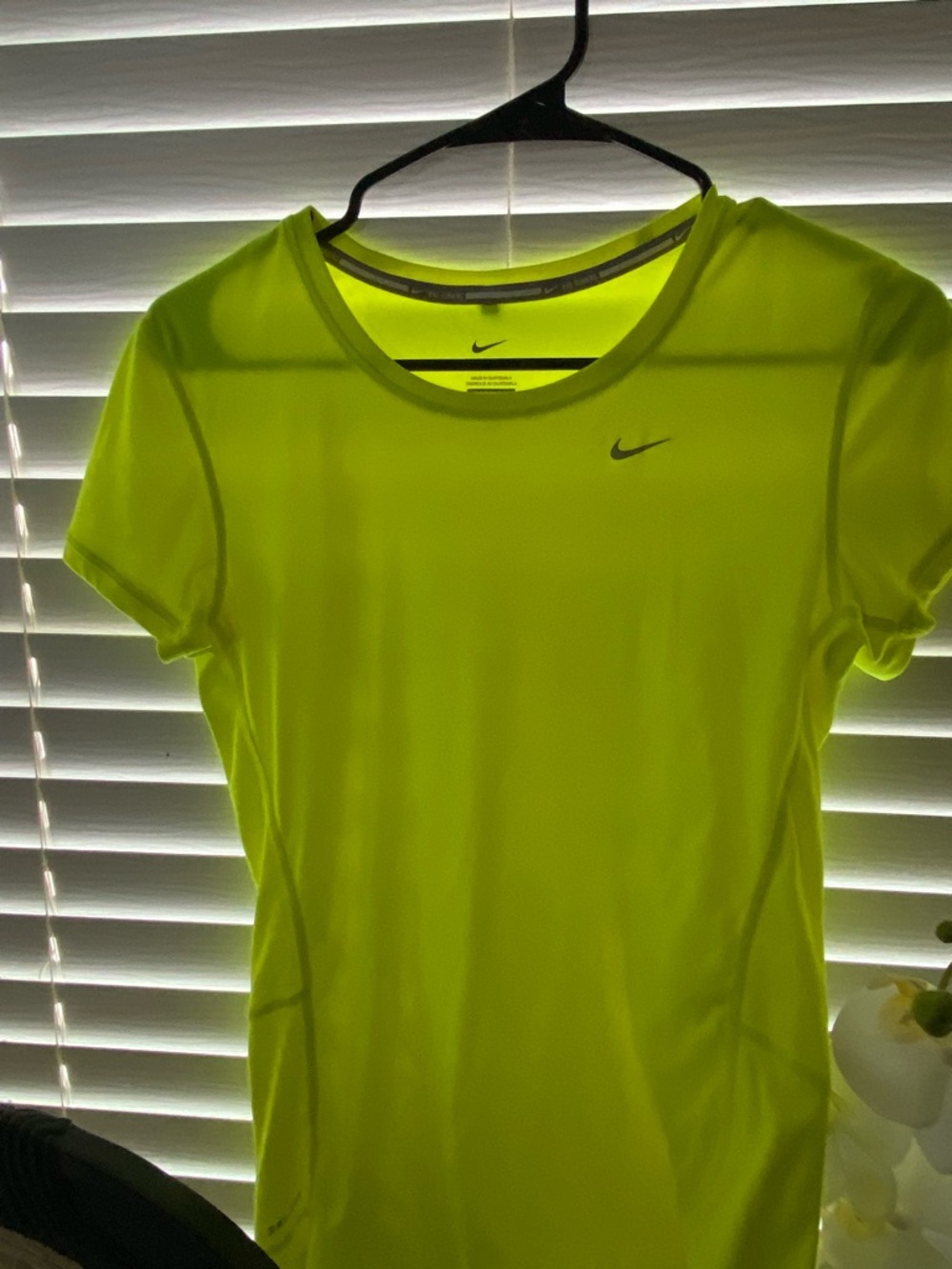 Nike Women's Neon green and Yellow Short Sleeve Dri-FIT Tee
